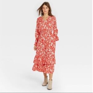 Floral Maxi Dress with Ruffles